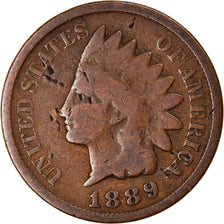 Coin, United States, Indian Head Cent, 1889, Philadelphia, EF(40-45)
