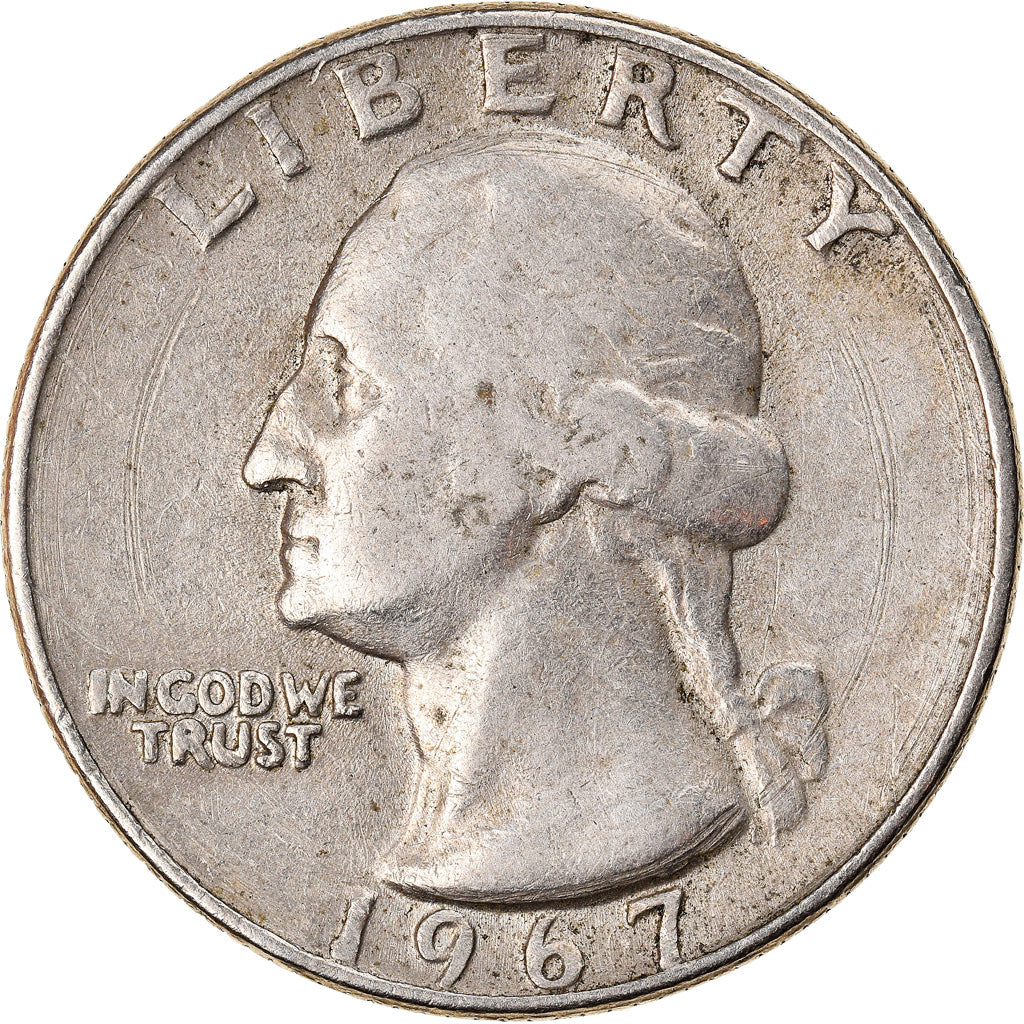 Coin, United States, Washington Quarter,  1967, Philadelphia, EF(40-45)