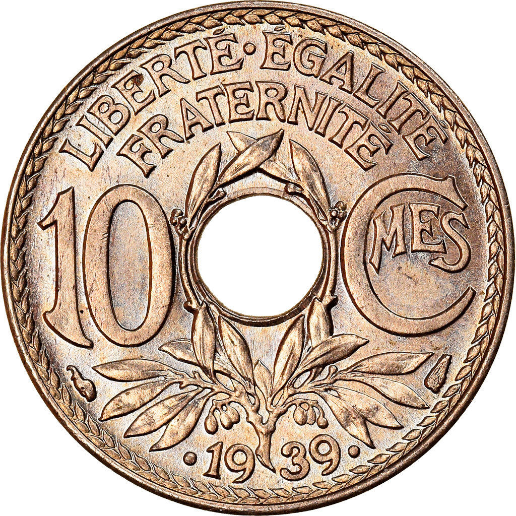 Moneta, Francia, Lindauer, 10 Centimes, 1939, SPL-, Nichel-bronzo, KM:889.1