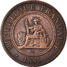 Moneta, INDOCINA FRANCESE, Cent, 1885, Paris, BB, Bronzo, KM:1, Lecompte:37