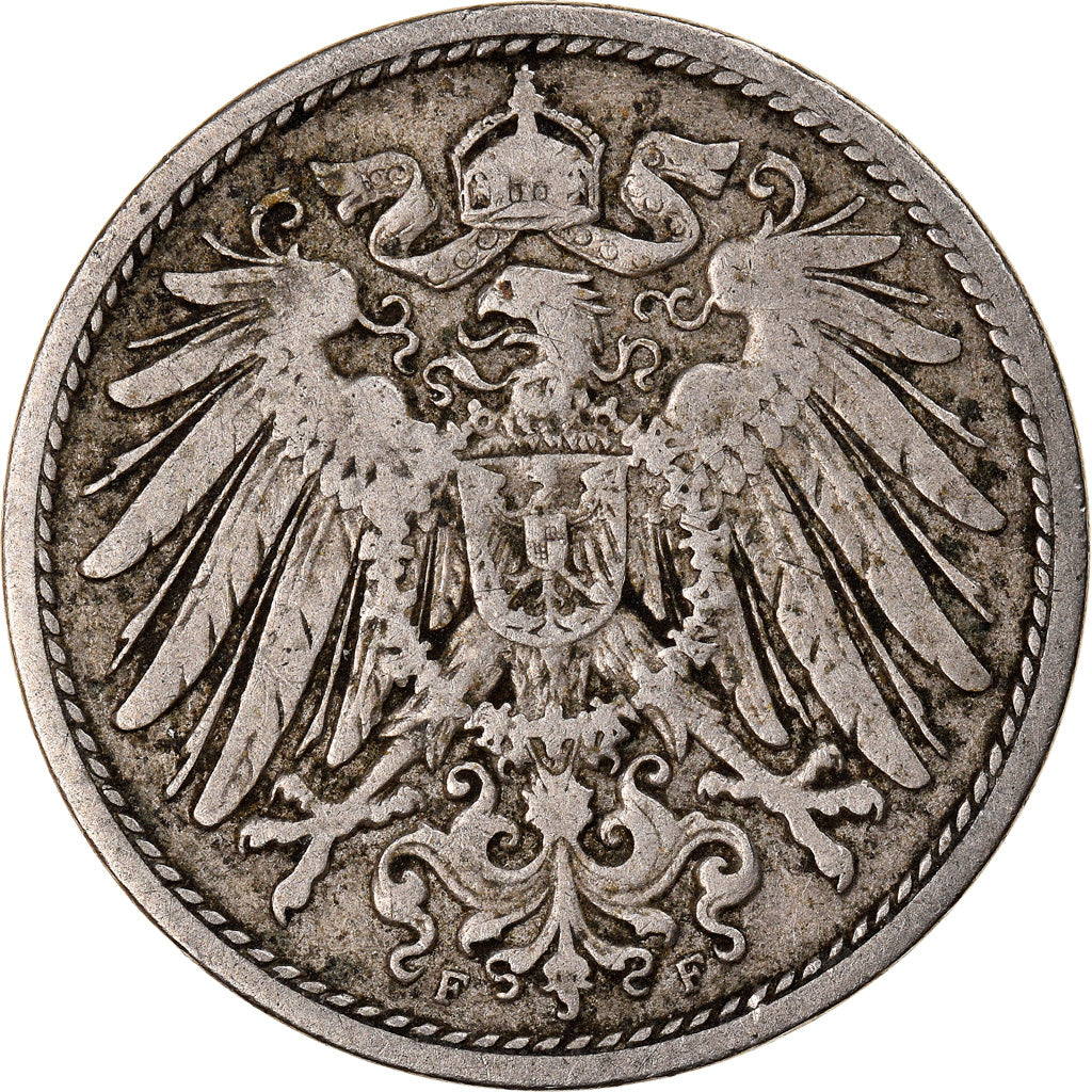 Coin, GERMANY - EMPIRE, Wilhelm II, 10 Pfennig, 1900, Stuttgart, VF(30-35)