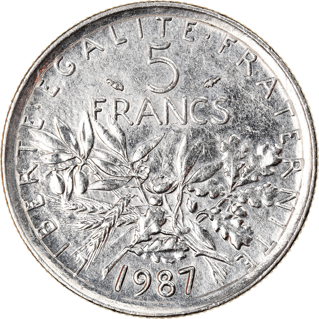 Monnaie, France, Semeuse, 5 Francs, 1987, Paris, SUP, Nickel Clad Copper-Nickel