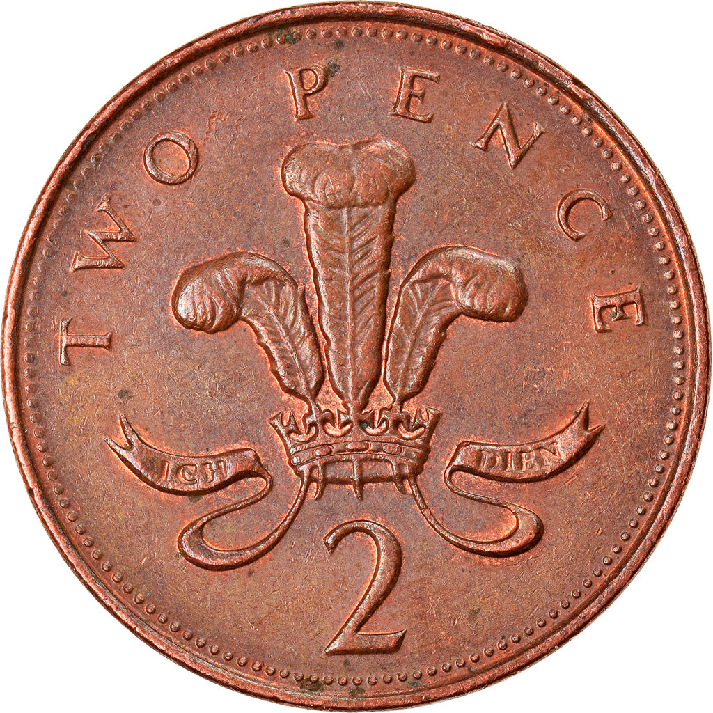 Coin, Great Britain, Elizabeth II, 2 Pence, 2000, AU(55-58), Copper Plated