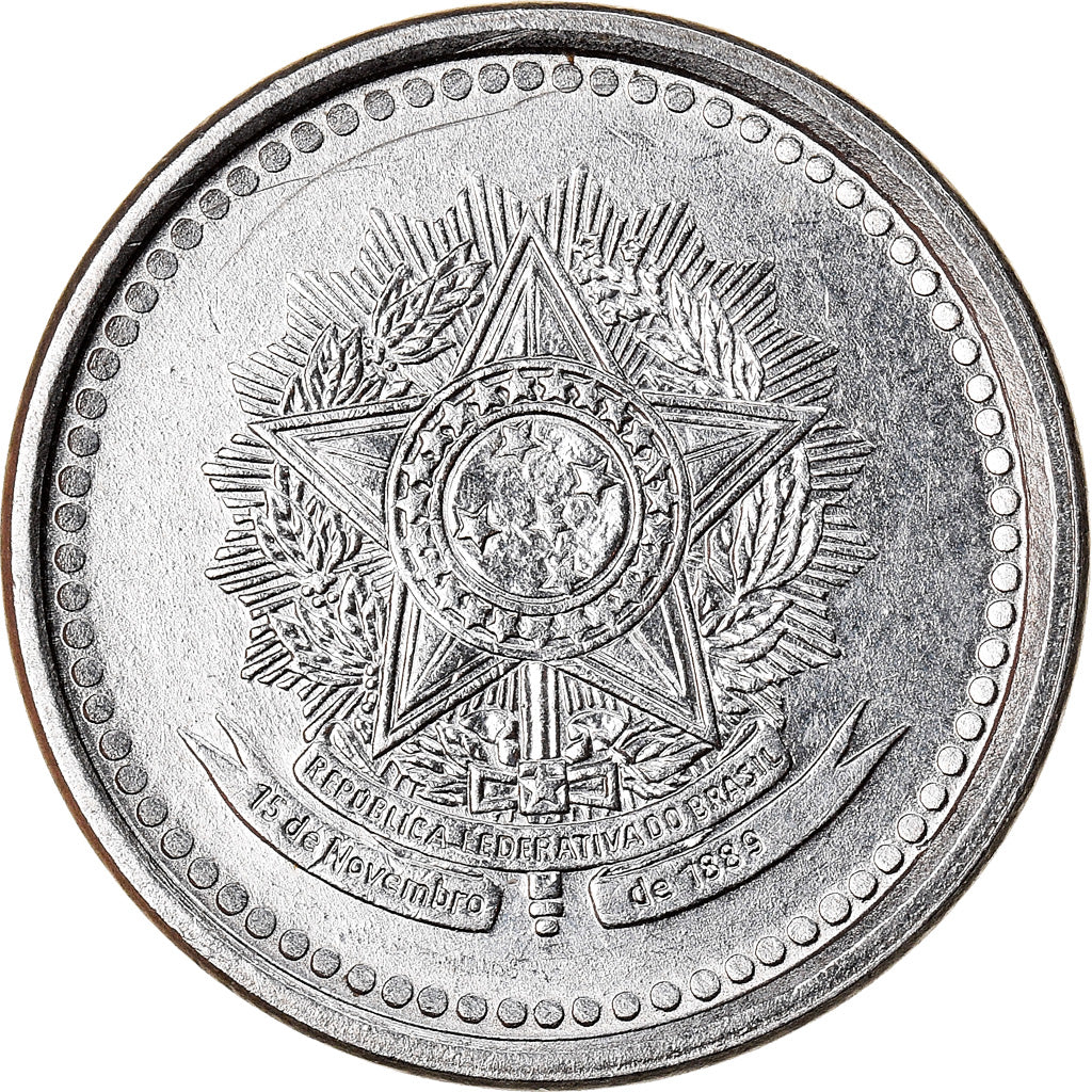 Moneta, Brasile, 100 Cruzeiros, 1985, BB+, Acciaio inossidabile, KM:595