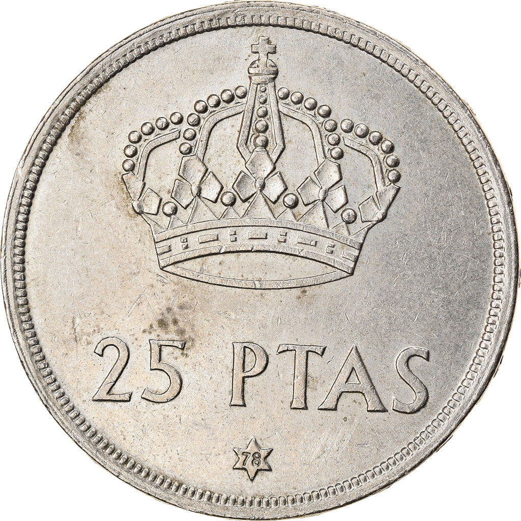 Moneta, Spagna, Juan Carlos I, 25 Pesetas, 1978, BB+, Rame-nichel, KM:808