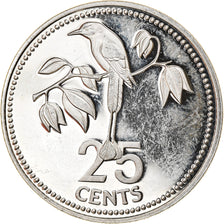 Coin, Belize, 25 Cents, 1976, Franklin Mint, Proof, MS(65-70), Silver, KM:49a