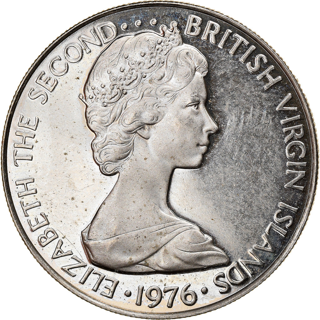 Coin, BRITISH VIRGIN ISLANDS, Elizabeth II, 10 Cents, 1976, Franklin Mint