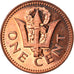 Coin, Barbados, Cent, 1976, Franklin Mint, Proof, MS(60-62), Bronze, KM:19