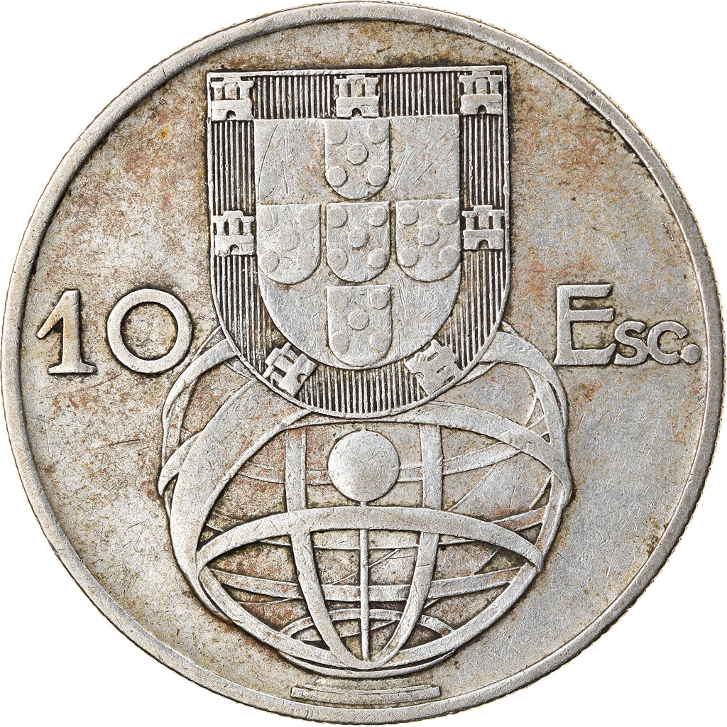 Coin, Portugal, 10 Escudos, 1955, EF(40-45), Silver, KM:586