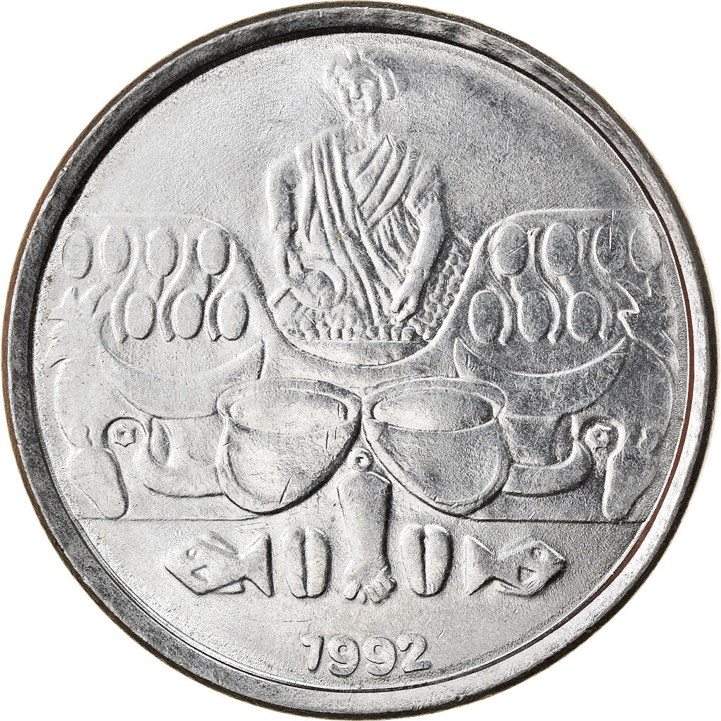 Coin, Brazil, 50 Cruzeiros, 1992, EF(40-45), Stainless Steel, KM:620.2