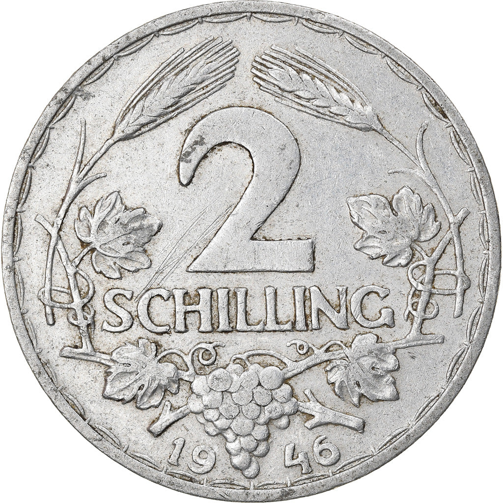 Coin, Austria, 2 Schilling, 1946, AU(50-53), Aluminum, KM:2872