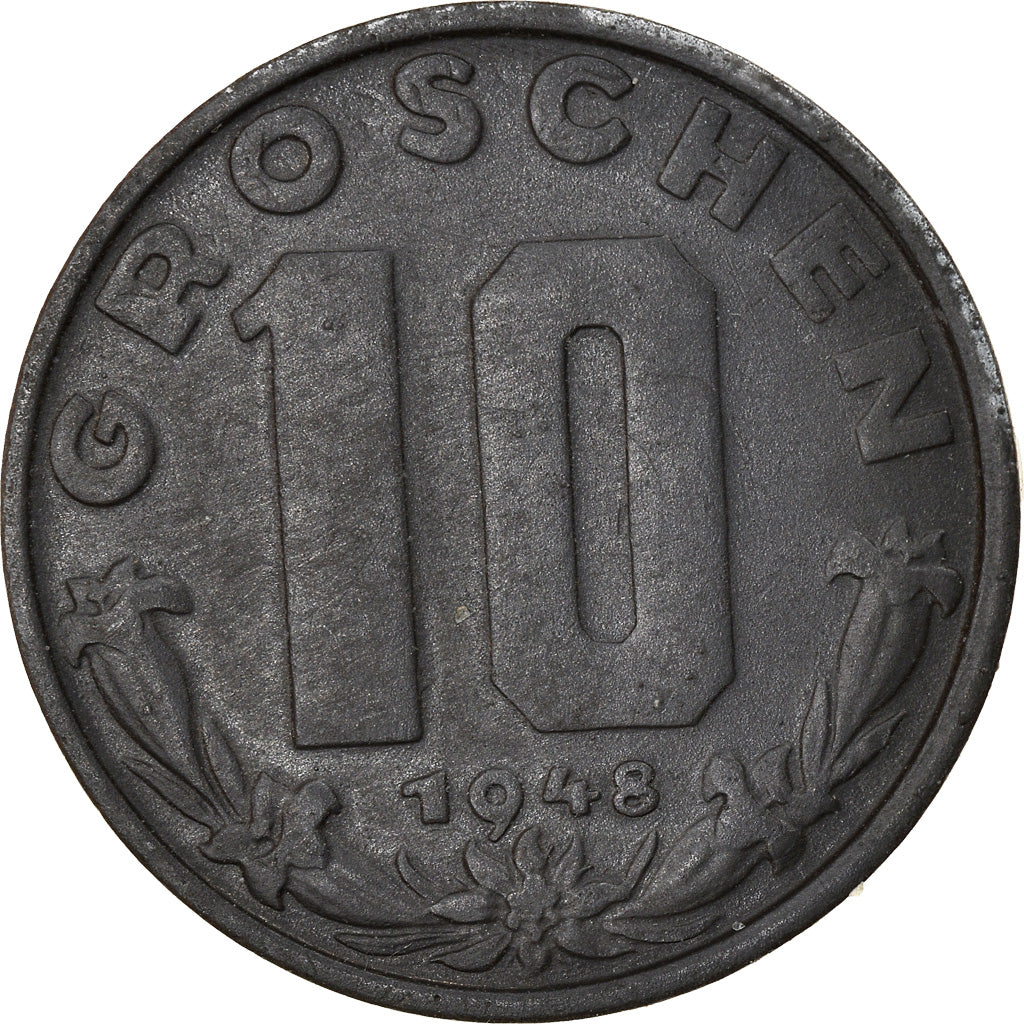 Coin, Austria, 10 Groschen, 1948, AU(50-53), Zinc, KM:2874