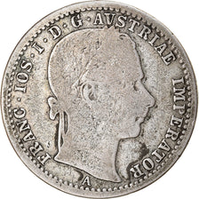 Coin, Austria, Franz Joseph I, 1/4 Florin, 1862, Vienna, VF(30-35), Silver