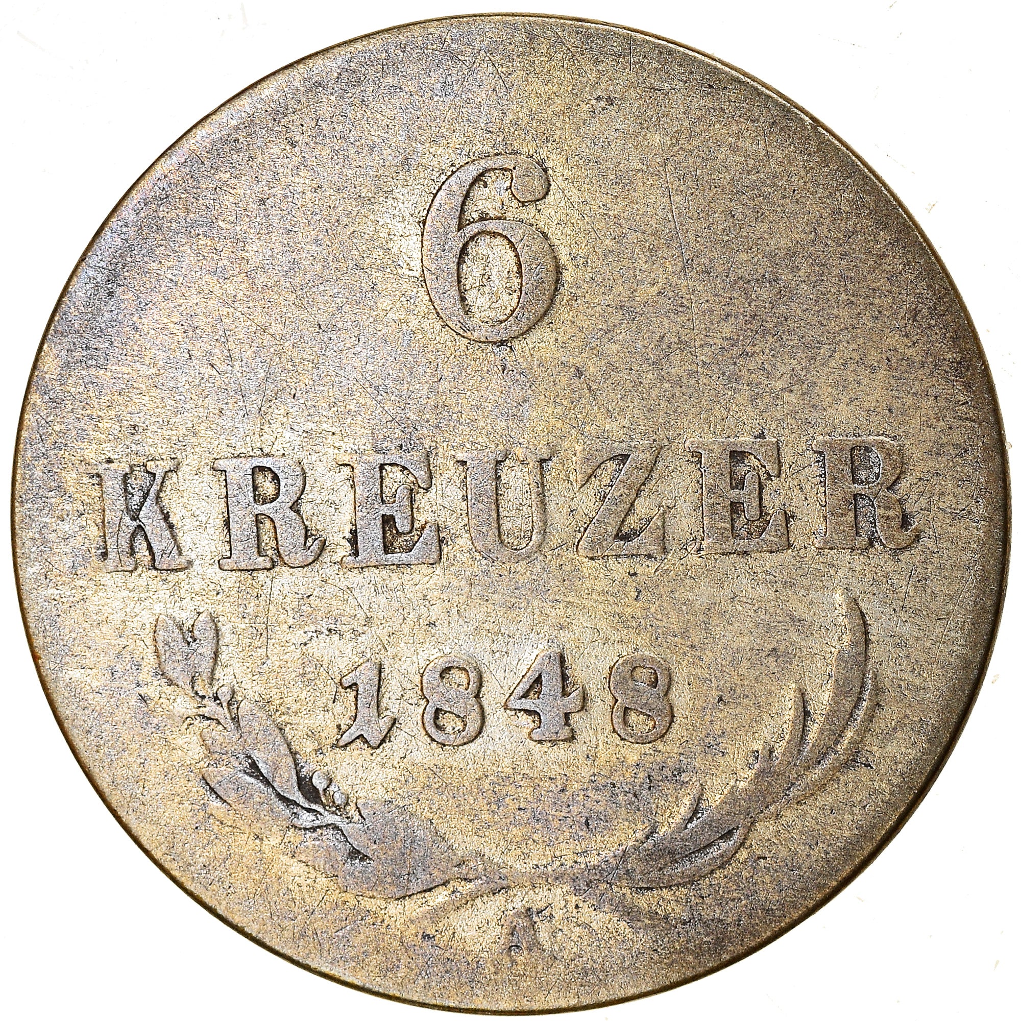 Monnaie, Autriche, Franz Joseph I, 6 Kreuzer, 1848, Vienne, TB+, Argent, KM:2199