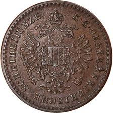 Moneta, Austria, Franz Joseph I, 5/10 Kreuzer, 1881, AU(50-53), Miedź, KM:2183