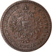 Moneta, Austria, Franz Joseph I, 5/10 Kreuzer, 1881, AU(50-53), Miedź, KM:2183