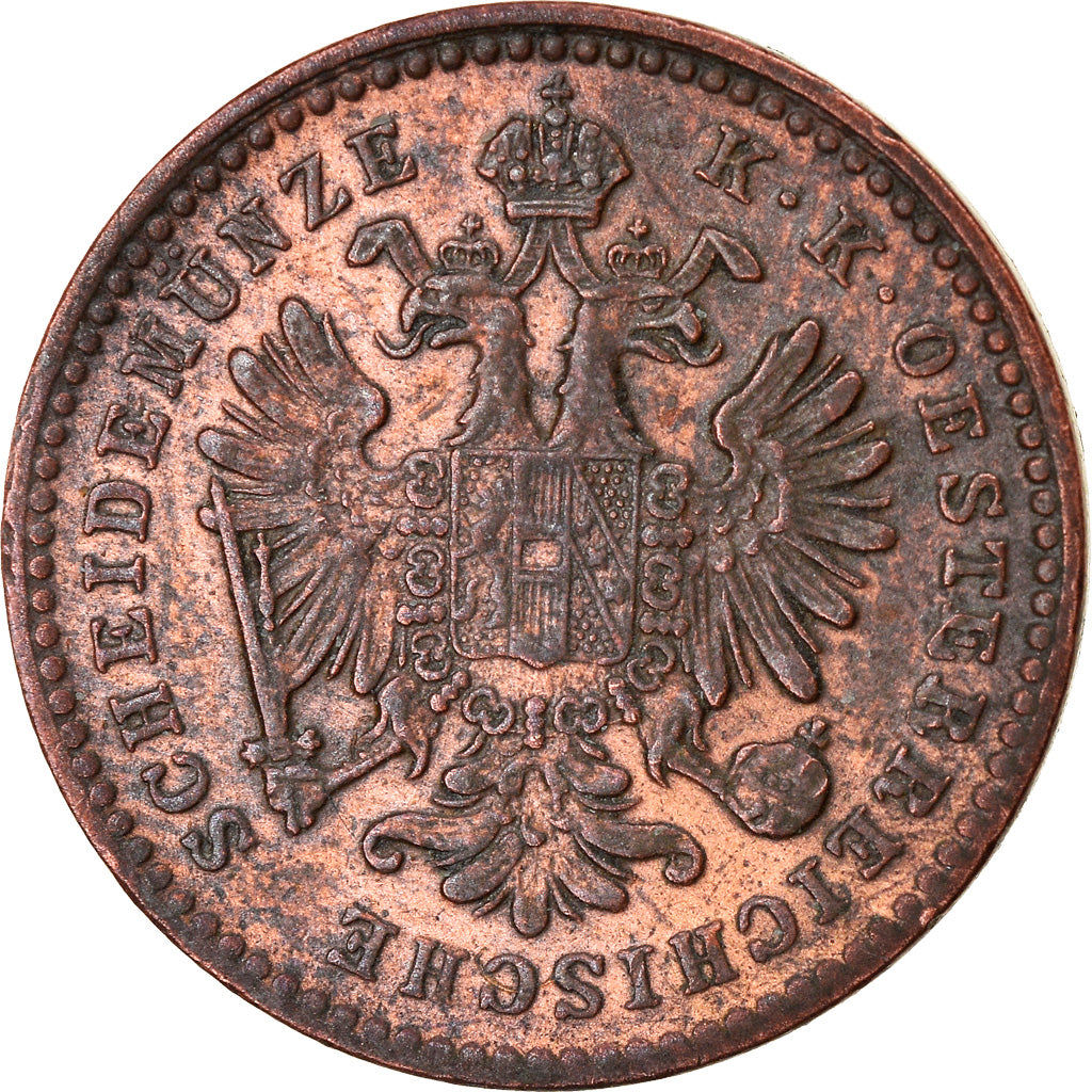Coin, Austria, Franz Joseph I, Kreuzer, 1861, Kremnitz, AU(50-53), Copper