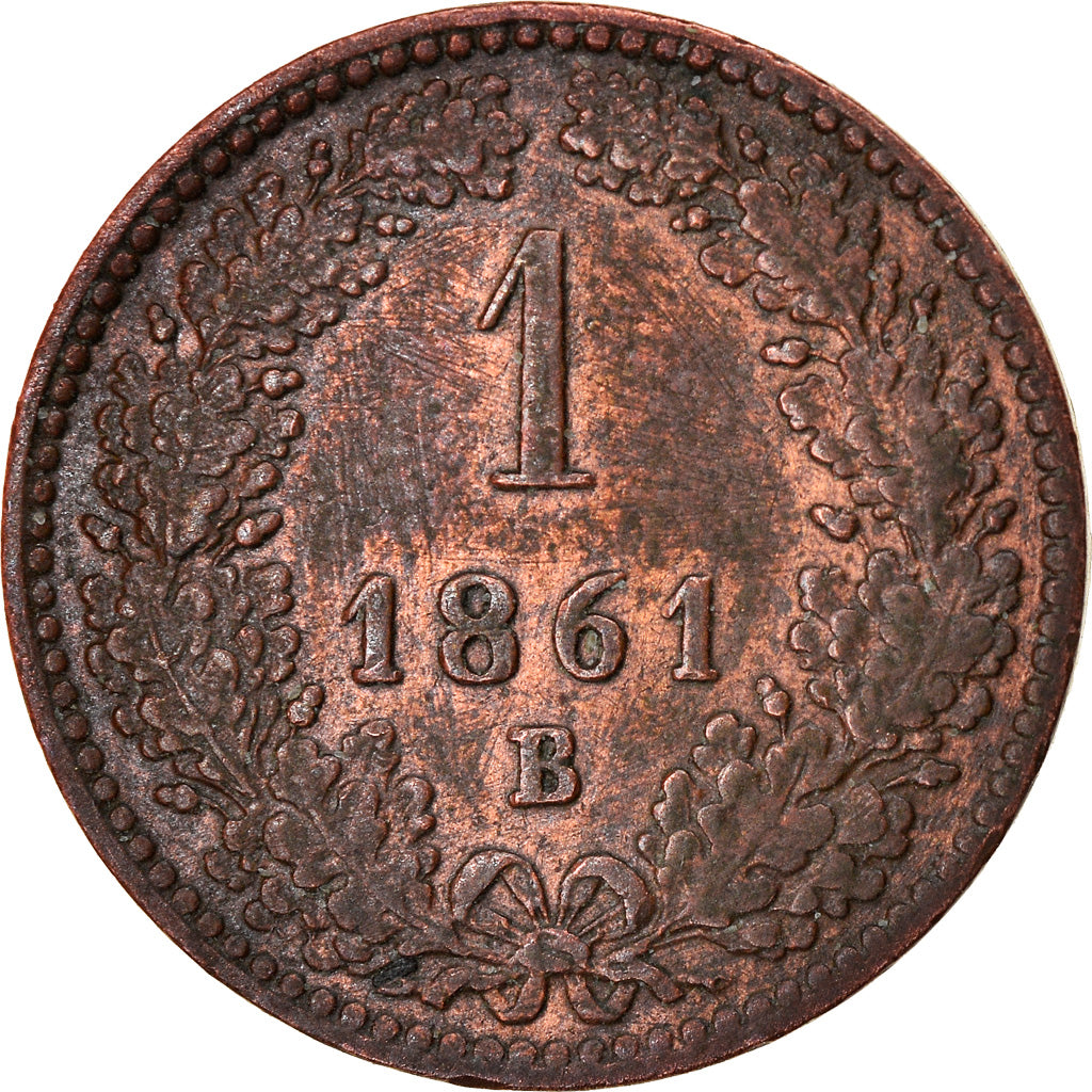 Coin, Austria, Franz Joseph I, Kreuzer, 1861, Kremnitz, AU(50-53), Copper