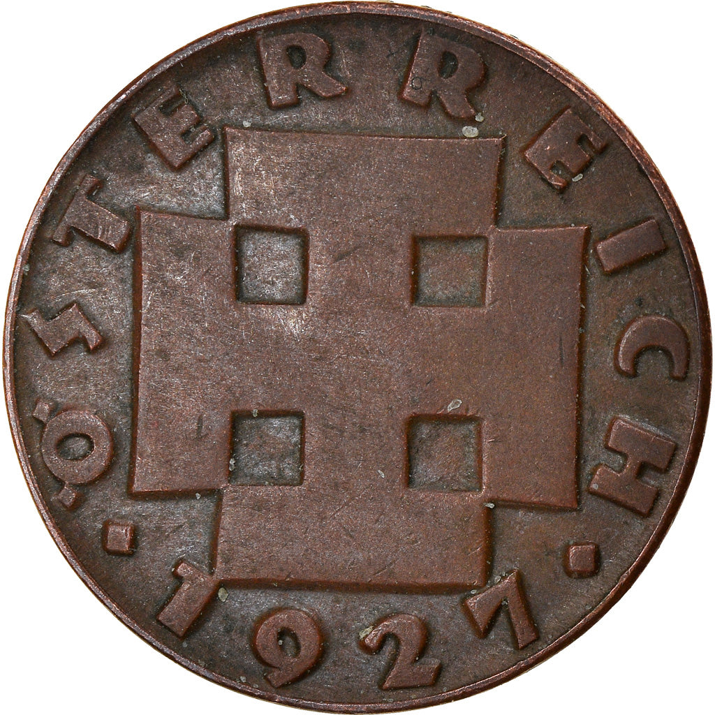 Coin, Austria, 2 Groschen, 1927, AU(50-53), Bronze, KM:2837