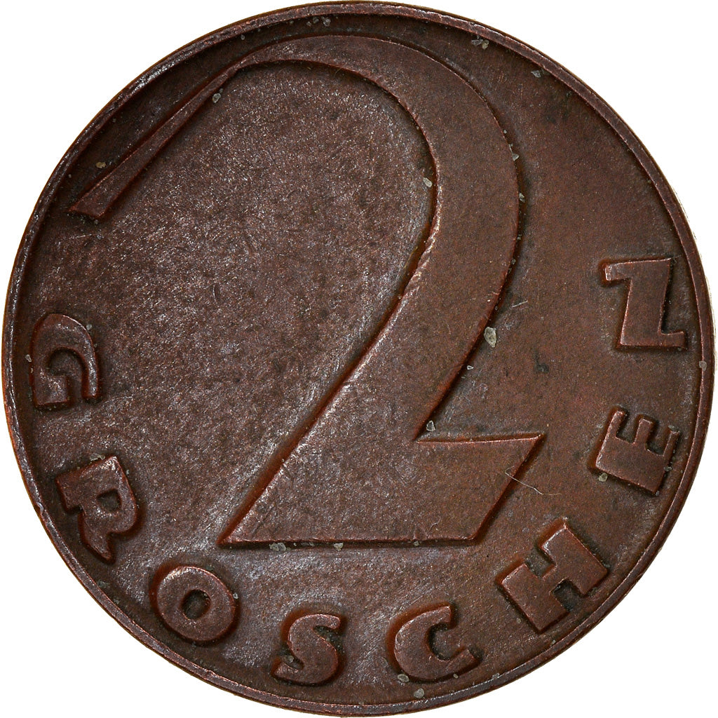 Coin, Austria, 2 Groschen, 1927, AU(50-53), Bronze, KM:2837