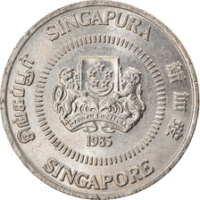 Coin, Singapore, 50 Cents, 1985, British Royal Mint, AU(55-58), Copper-nickel