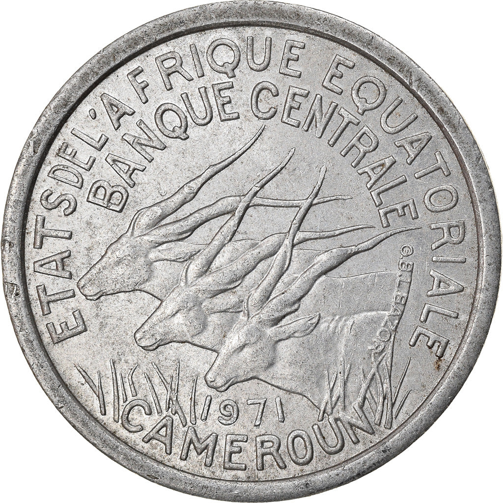 Monnaie, États de l'Afrique équatoriale, Franc, 1971, Paris, TTB, Aluminium