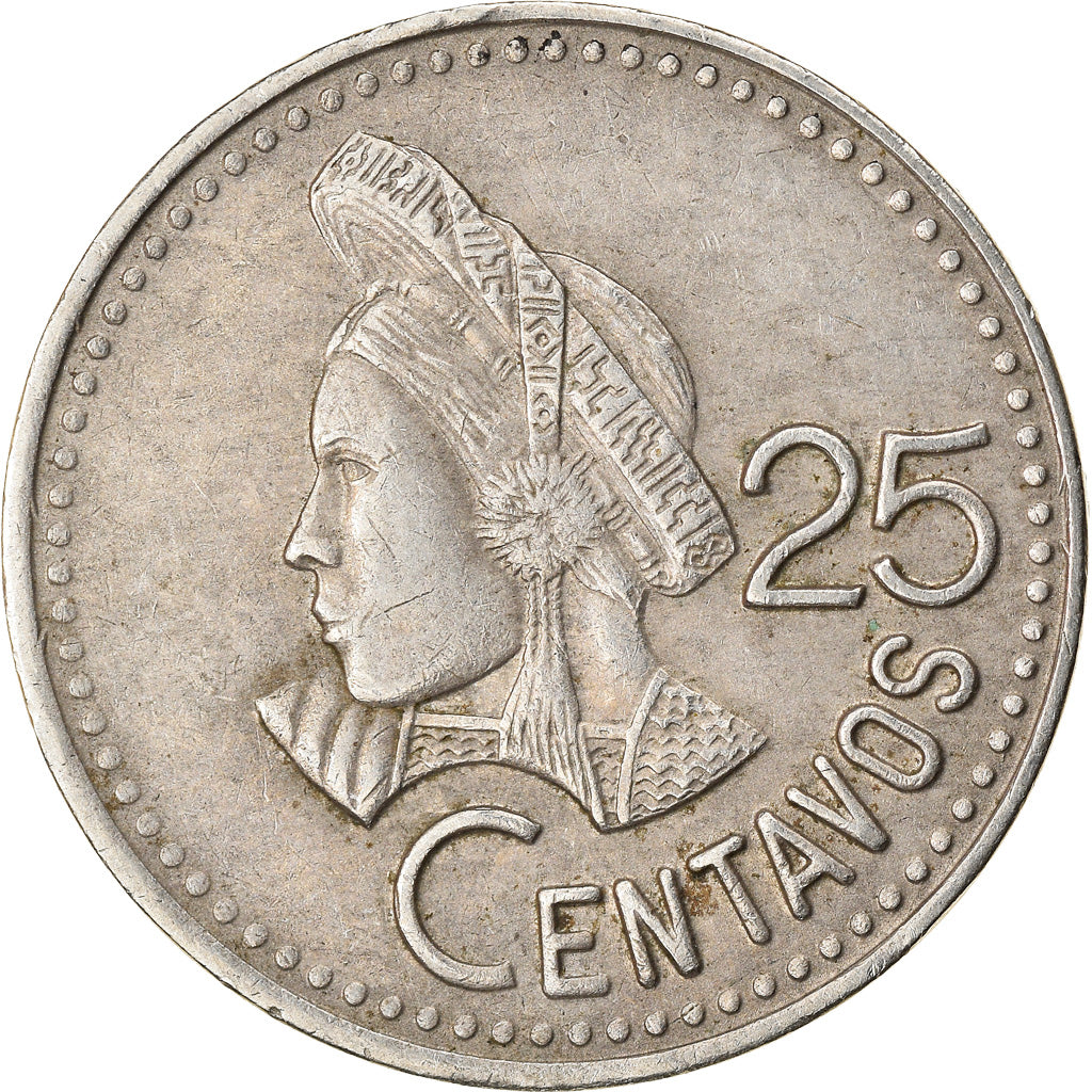Coin, Guatemala, 25 Centavos, 1993, EF(40-45), Copper-nickel, KM:278.5