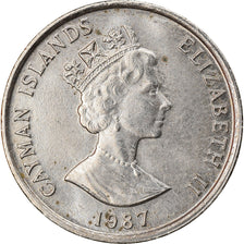 Moneta, Kajmany, Elizabeth II, 5 Cents, 1987,  AU(55-58)