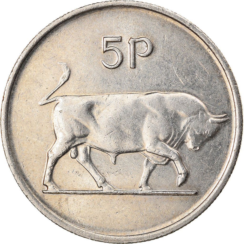 Münze, IRELAND REPUBLIC, 5 Pence, 1985, SS+, Copper-nickel, KM:22