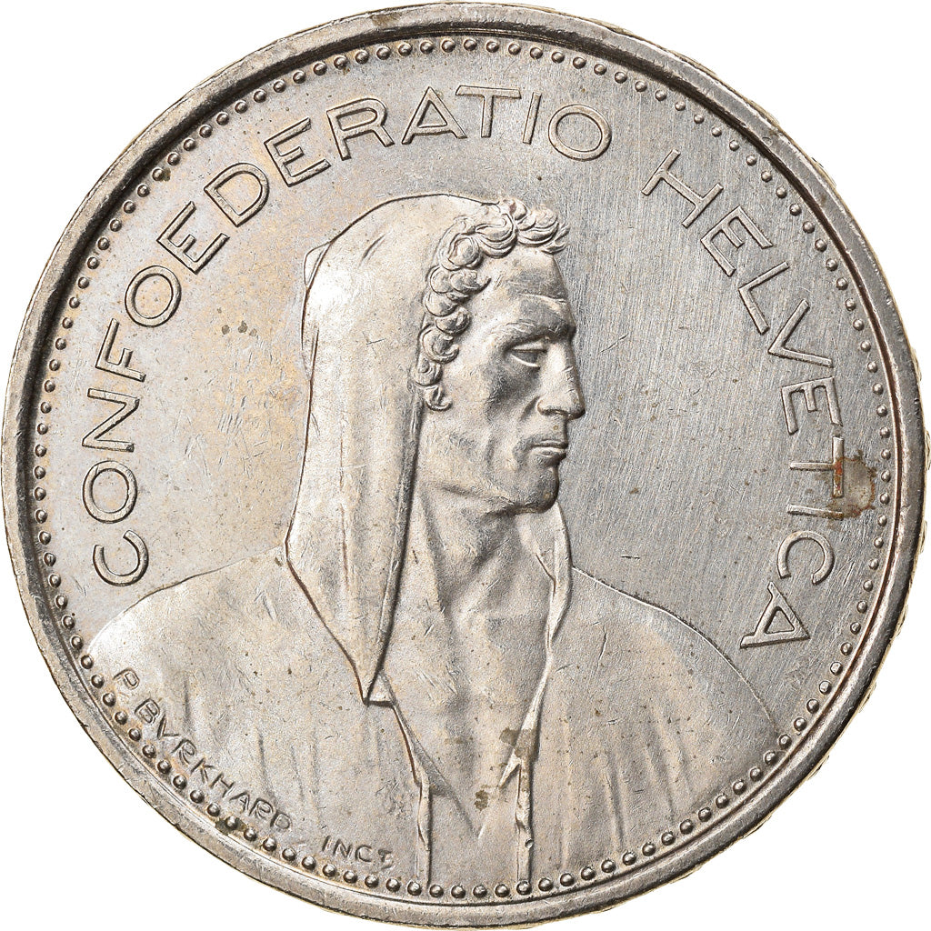 Coin, Switzerland, 5 Francs, 1977, Bern, EF(40-45), Copper-nickel, KM:40a.1