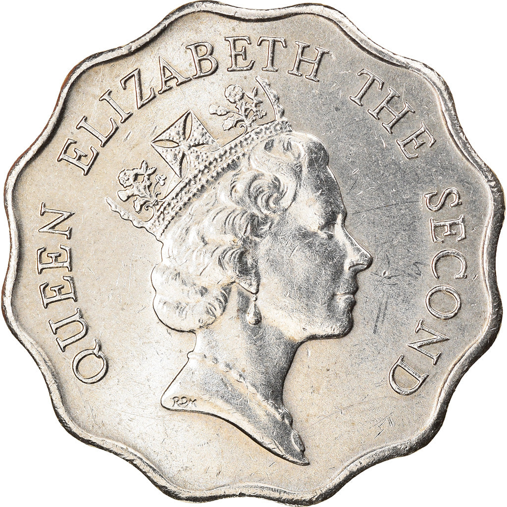 Coin, Hong Kong, Elizabeth II, 2 Dollars, 1990, AU(50-53), Copper-nickel, KM:60