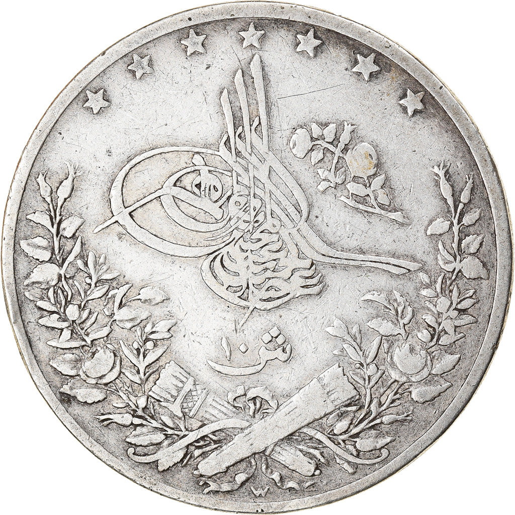 Coin, Egypt, Abdul Hamid II, 10 Qirsh, 1903 (AH 1293/29), Misr, EF(40-45)