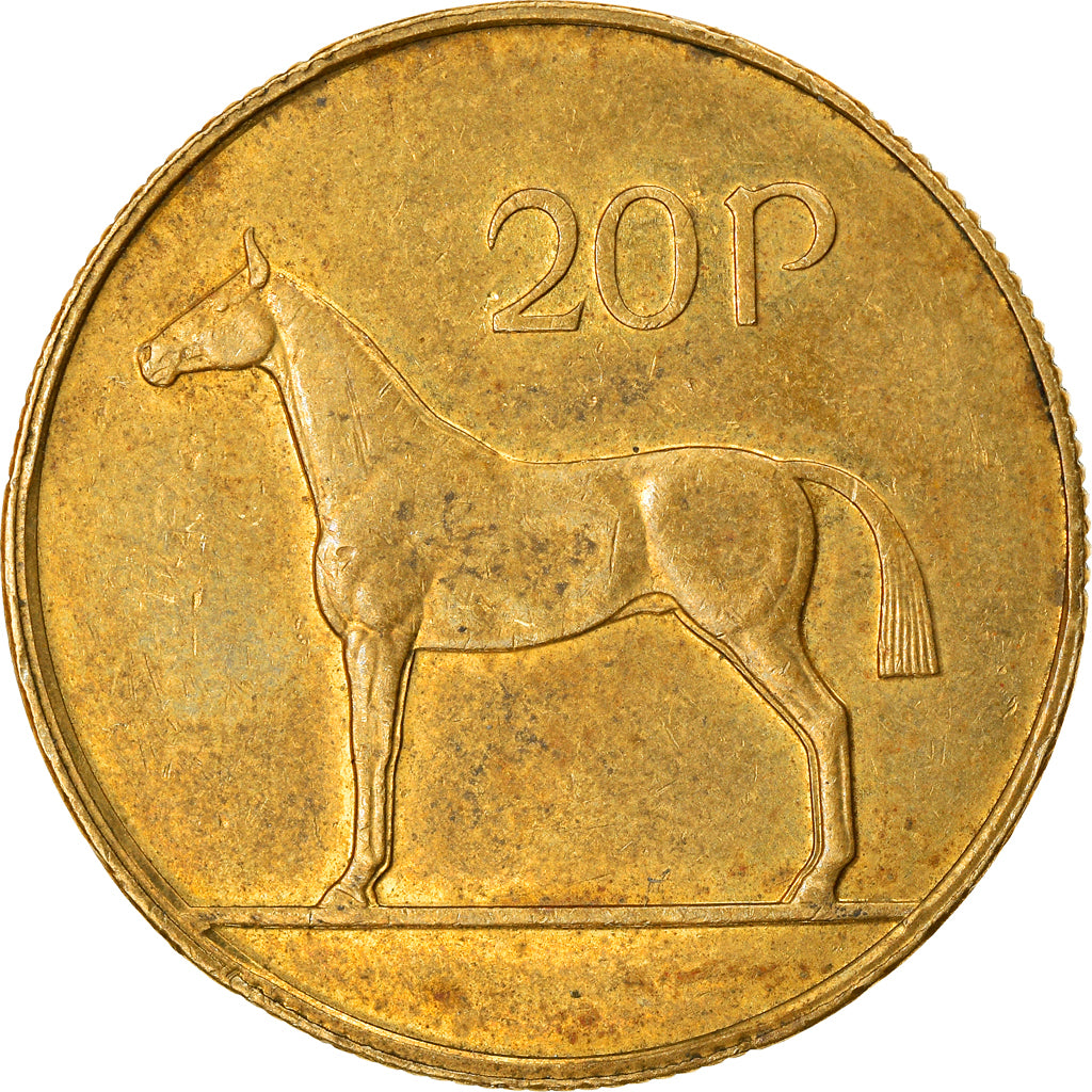 Coin, IRELAND REPUBLIC, 20 Pence, 1996, AU(50-53), Nickel-Bronze, KM:25