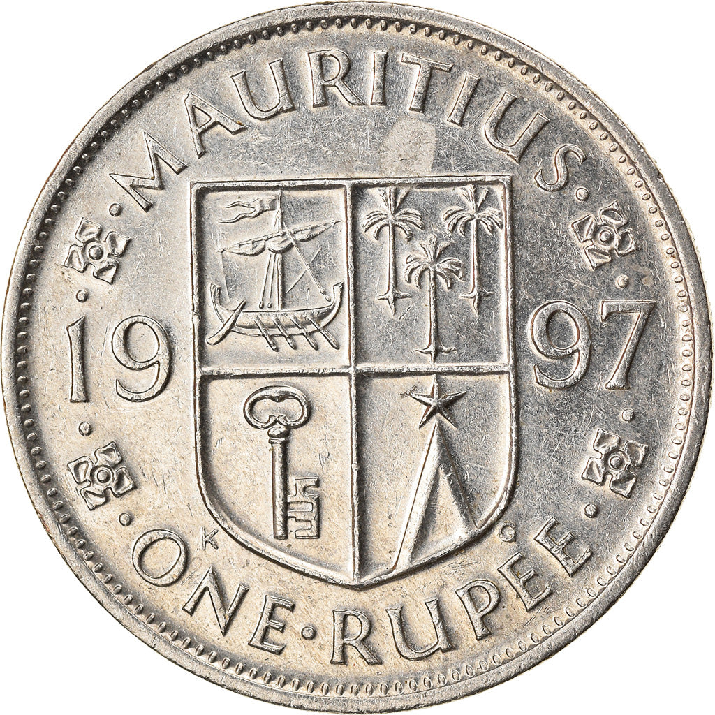 Coin, Mauritius, Rupee, 1997, AU(50-53), Copper-nickel, KM:55