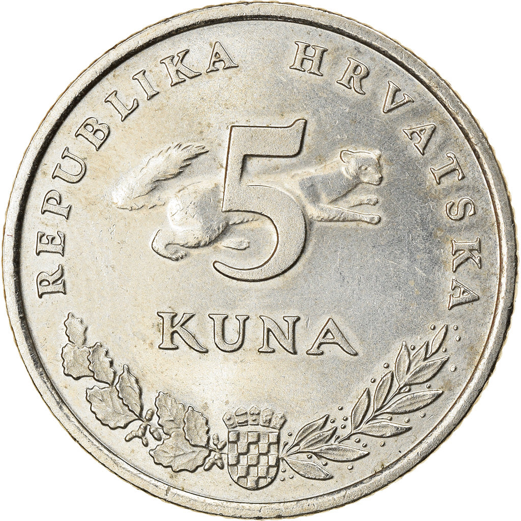 Coin, Croatia, 5 Kuna, 2011, AU(55-58), Copper-Nickel-Zinc, KM:11