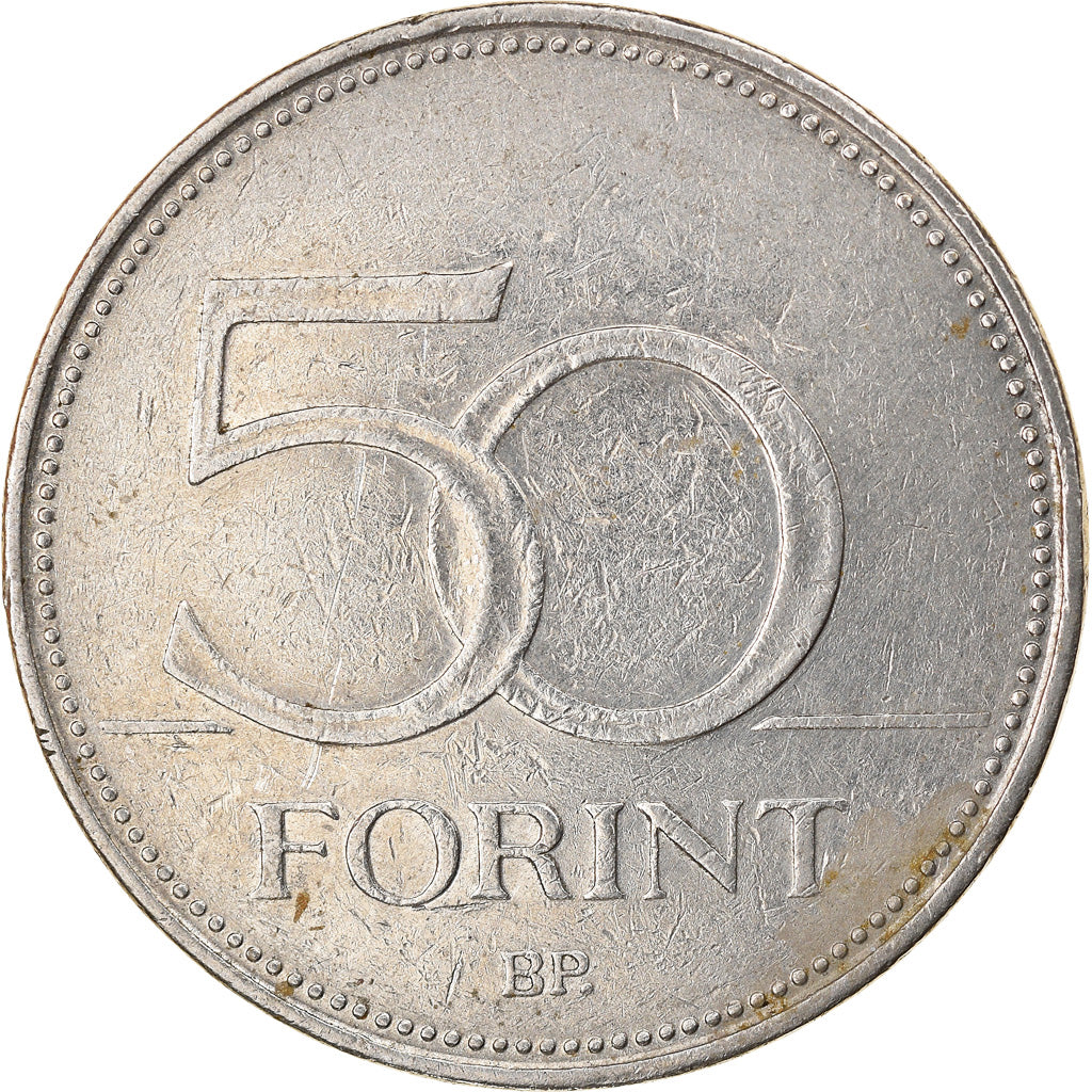 Coin, Hungary, 50 Forint, 2004, Budapest, EF(40-45), Copper-nickel, KM:697