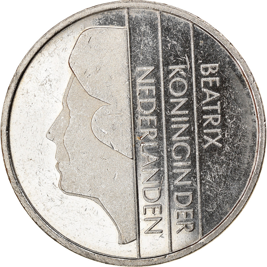 Coin, Netherlands, Beatrix, Gulden, 1993, AU(55-58), Nickel, KM:205