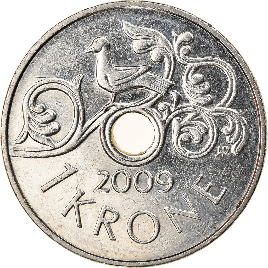 Moneda, Noruega, Harald V, Krone, 2009, EBC, Cobre - níquel, KM:462