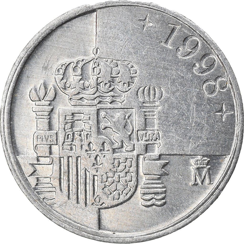 Coin, Spain, Juan Carlos I, Peseta, 1998, Madrid, AU(55-58), Aluminum, KM:832