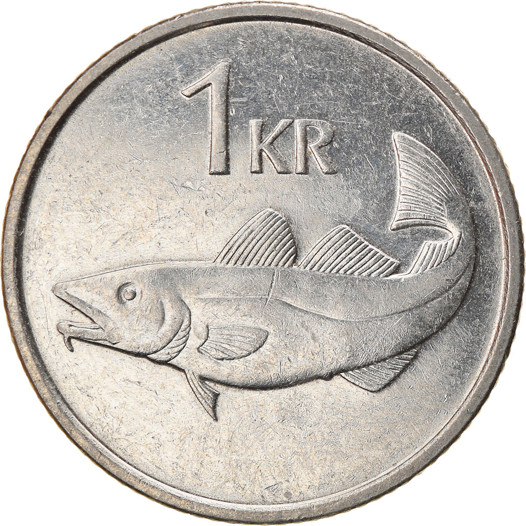 Moneta, Islanda, Krona, 1994, BB+, Acciaio placcato nichel, KM:27A