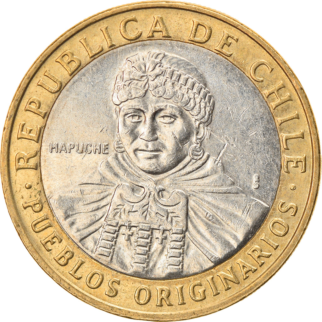 Coin, Chile, 100 Pesos, 2010, Santiago, AU(50-53), Bi-Metallic, KM:236