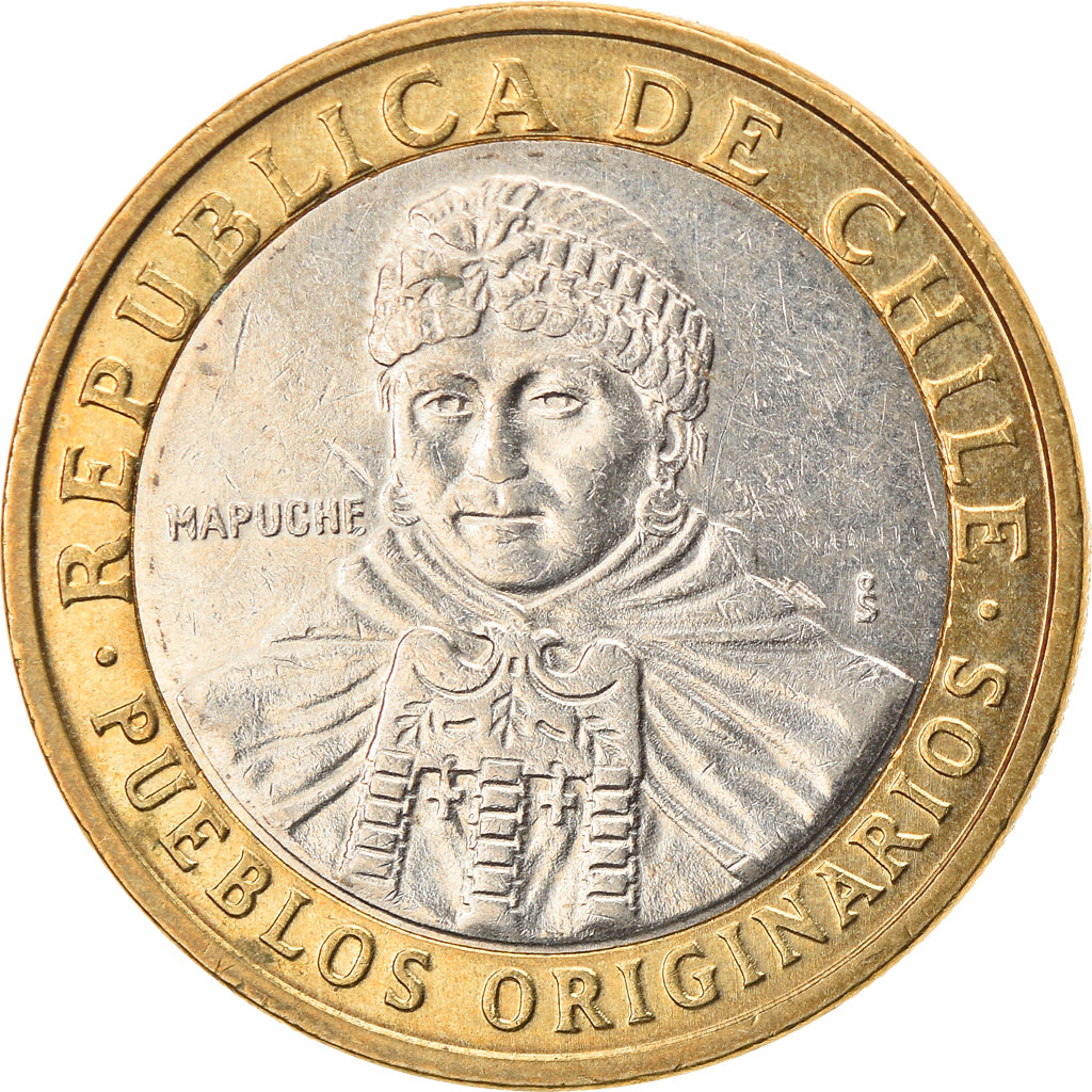 Coin, Chile, 100 Pesos, 2012, Santiago, AU(50-53), Bi-Metallic, KM:236