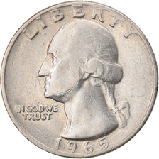 Moneta, USA, Washington Quarter, 1965, Philadelphia, EF(40-45)