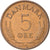 Moeda, Dinamarca, Frederik IX, 5 Öre, 1964, Copenhagen, AU(50-53), Bronze
