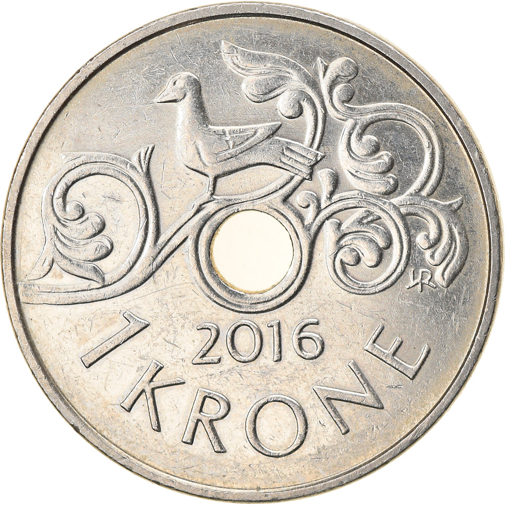 Coin, Norway, Krone, 2016, AU(50-53), Copper-nickel, KM:462