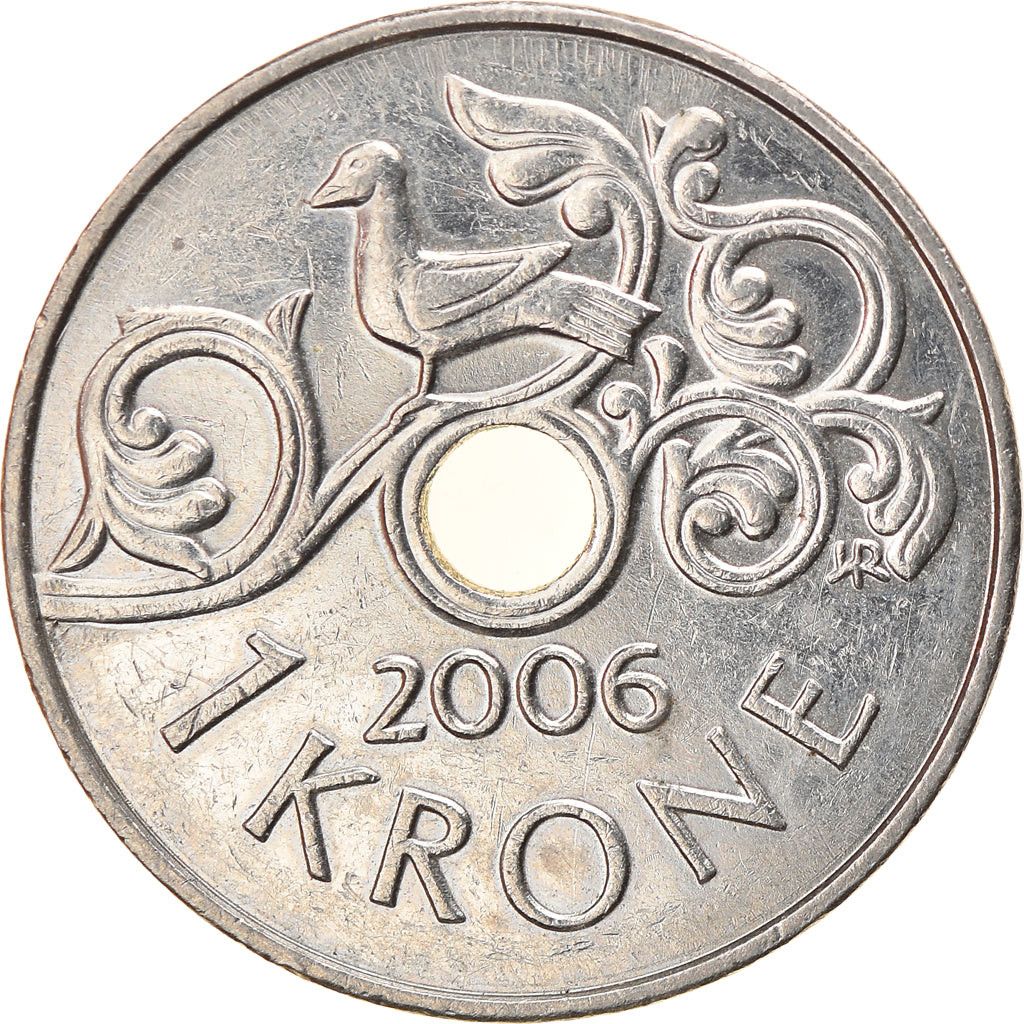 Coin, Norway, Harald V, Krone, 2006, AU(55-58), Copper-nickel, KM:462