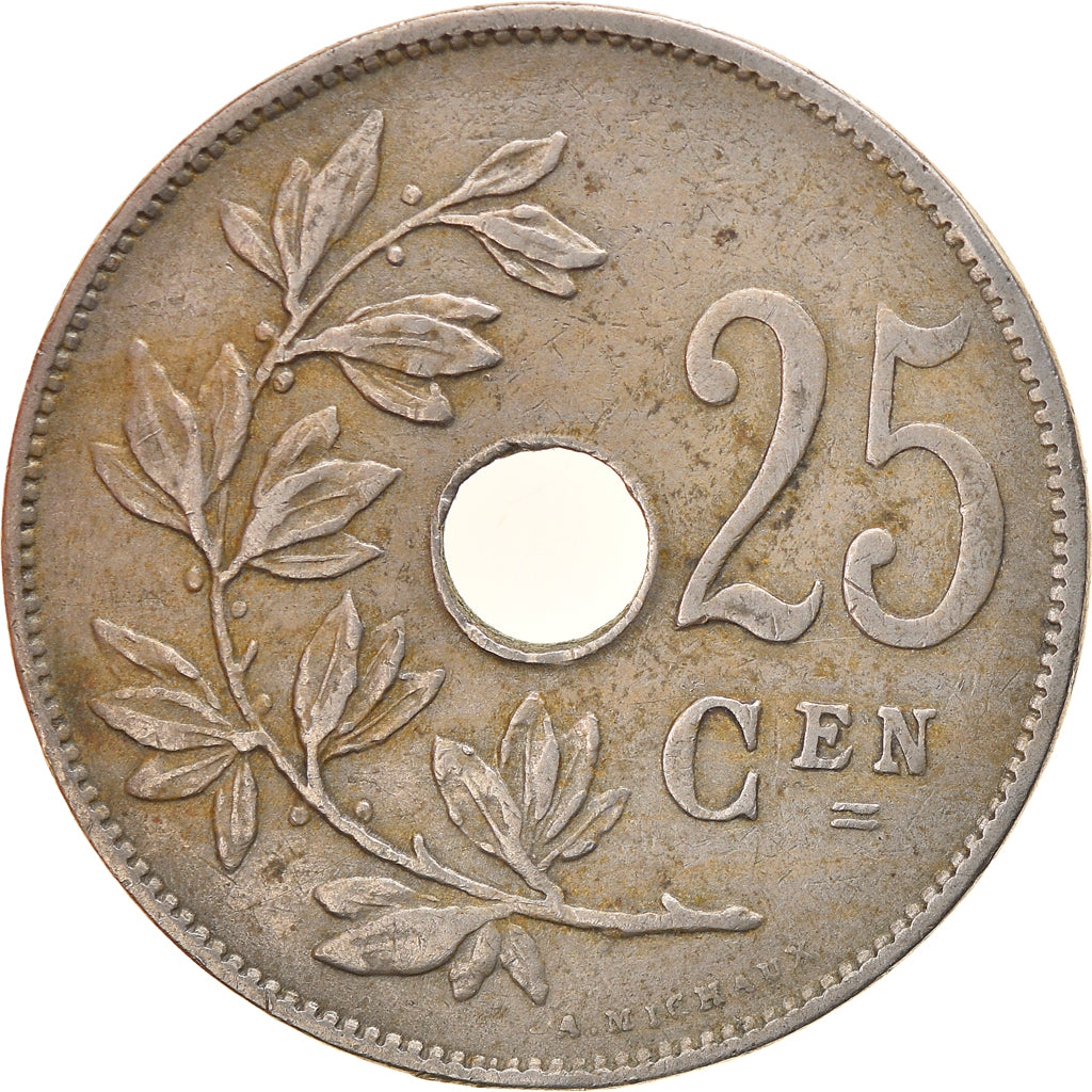 Moneda, Bélgica, Albert I, 25 Centimes, 1929, MBC, Cobre - níquel, KM:69