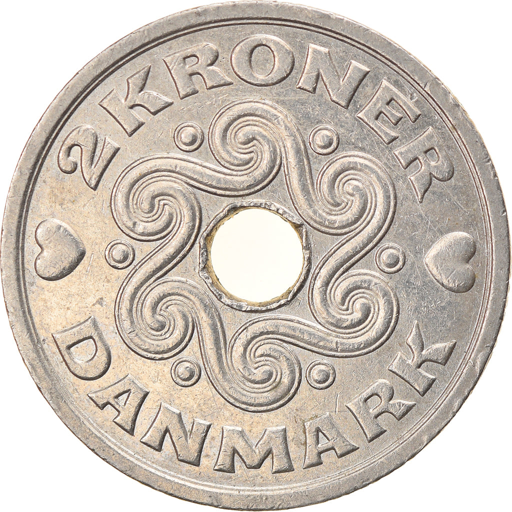 Monnaie, Danemark, Margrethe II, 2 Kroner, 1995, Copenhagen, TTB+