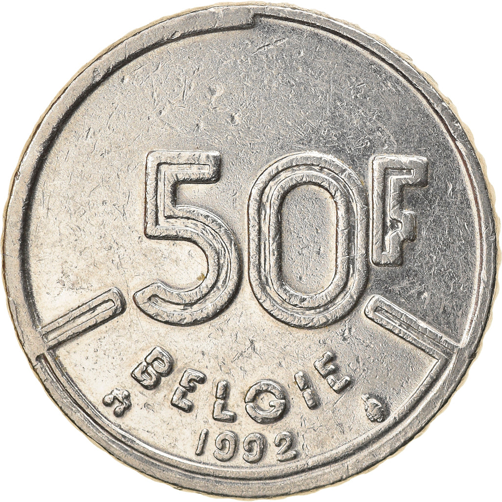 Münze, Belgien, Baudouin I, 50 Francs, 50 Frank, 1992, Brussels, Belgium, SS+