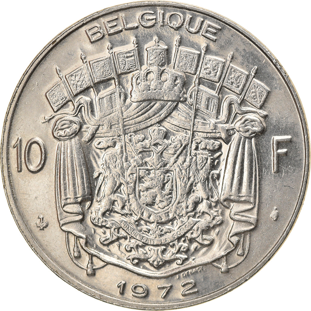 Moneda, Bélgica, Baudouin I, 10 Francs, 10 Frank, 1972, Brussels, MBC+